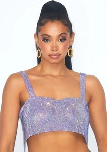 NEW HOT & DELICIOUS - Industry Baby Rhinestone Top - SALE RAVE CUTE - Picture 1 of 4