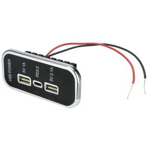 Car Charger Dual USB PD Type-C Power Socket Adapter Fast Charging Panel Mount - Zdjęcie 1 z 13