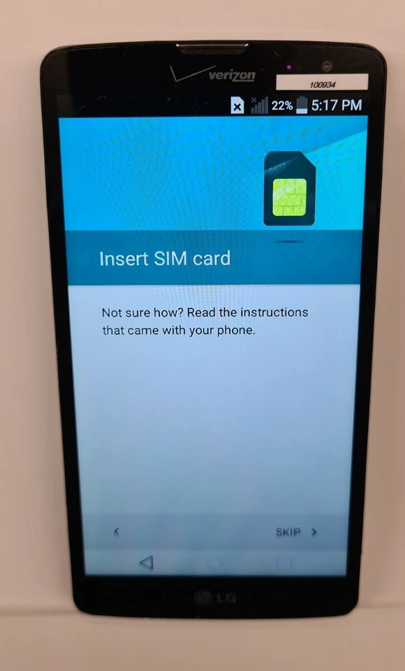 Google locked LG VS880 G Vista 5.7 in 8GB Verizon Network looks good can't activ - Image 1 of 4