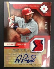 2005 Ultimate Collection Sluggers ALBERT PUJOLS Auto Patch # /10 * 700 HRs