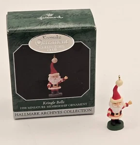 Vintage 1998 Hallmark Keepsake Miniature Ornament Kringle Bells Santa Kris - Bild 1 von 14