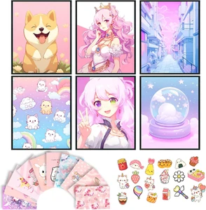 Kawaii Wall Art Poster - Cute Anime Room Decor Aesthetic Collage for Bedroom, Do - Picture 1 of 6