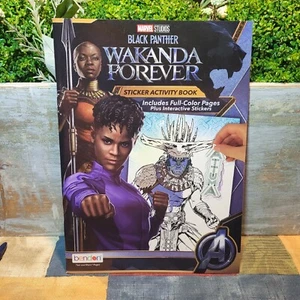 NEW Marvel Studios Disney Black Panther Wakanda Forever Sticker Activity Book - Picture 1 of 4