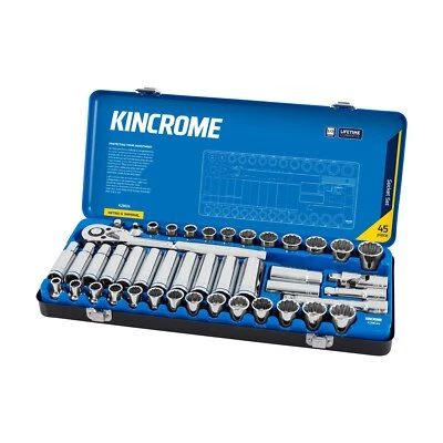 KINCROME 45 PCE 1/2" Drive METRIC & AF Sockets & Deep Set & Accessories K28024 - image 1 of 4