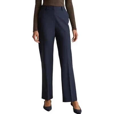 MASSIMO DUTTI ☆ Wool Blend Dress Pants / Trousers ☆ Navy Blue ☆ Size 12 ☆ NWT - Image 1 of 4