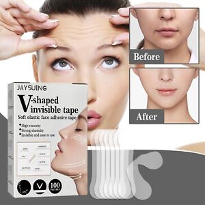 100 Stck. Face Lifting Band Gesichtshals Doppelkinn Lifting unsichtbares Make-up Lifting Werkzeug