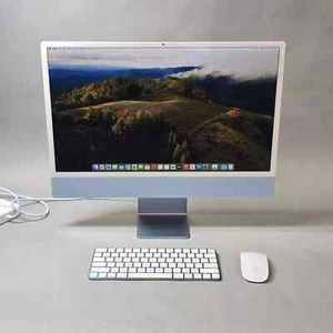 2021 Apple iMac 24" 3.2GHz 8GB RAM 256GB Blue A2438 - Picture 1 of 1