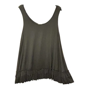 Staffelei Trägerkleid 2-stufig Rüschen schwarz Strick Saumverlängerung Swing Kleid Gr. 1X - Bild 1 von 6