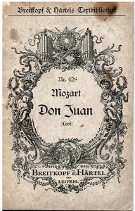 104-0 Mozart - Don Juan n.º 428 - Biblioteca de texto Breitkopf & Härtel, Leipzig - Imagen 1 de 2