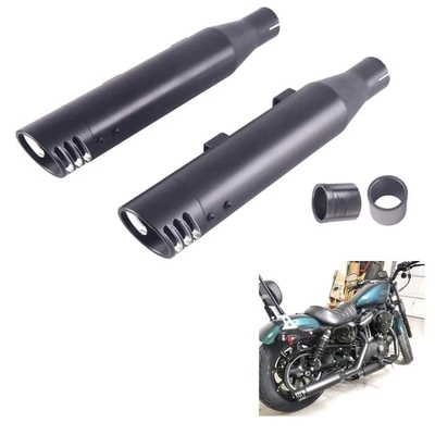 Black 3" Slip on Mufflers Exhaust for Harley Sportster XL 883/1200 2014-2022 - Image 1 of 4