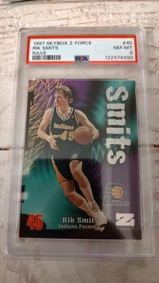 Rik Smits 1997-98 Skybox Z-force Rave #45 /399 PSA 8 - Image 1 of 2