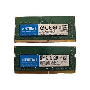 Crucial 4GBx2 DDR4 2133 MHz SODIMM Laptop Memory RAM 1x(CT8G4SFD8213)CT4G4SF8213 - Picture 1 of 1