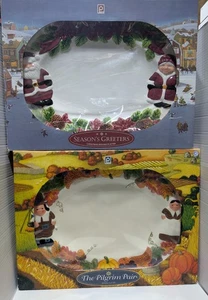 Publix Thanksgiving Pilger & Weihnachtsplatte 2 Stück - Bild 1 von 11