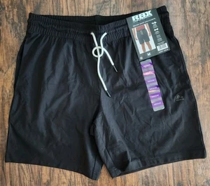 RBX Men’s Athletic Shorts Knit With Pockets Wicking Running, Black, Medium, NEW! - Picture 1 of 5