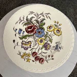 VTG Vernon Kilns May Flower Dinner Plate Hand Painted Floral Flowers 10.5” - Picture 1 of 5