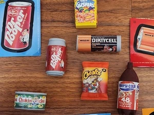 Topps WACKY PACKAGES 6 RADIERGUMMIS 6 STICKER NEU OOP NIE BENUTZT - Bild 1 von 2