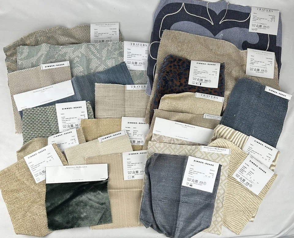 Zimmer Rhodes Hodsoll McKenzie Sample Swatch Lot Of 23 Upholstery Fabric - Image 1 of 1