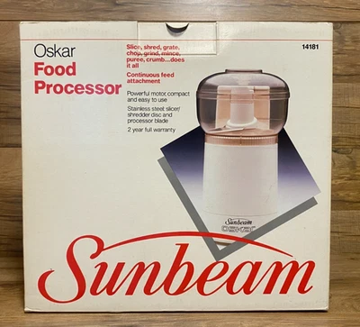 BRAND NEW - SUNBEAM OSKAR - FOOD PROCESSOR - SLICE SHRED GRATE CHOP # 14181 - Image 1 of 4