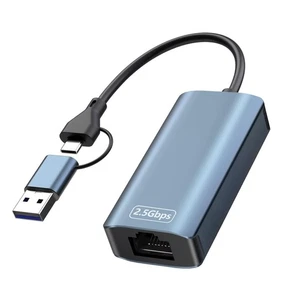 Obllemn Adattatore USB a Ethernet, Adattatore LAN USB 2,5 G, Adattatore di Rete  - Foto 1 di 7
