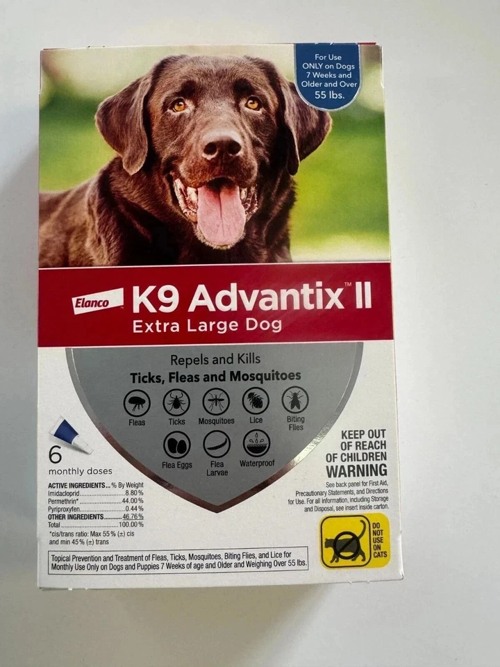 K9 Advantix II Flea and Tick Control Treatment for Extra Large Dogs 6 Doses - Image 1 of 2