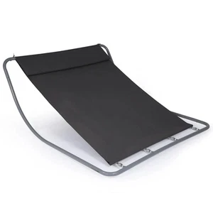 Double Lounge Chair for Outside, Patio Rocking Chaise with Detachable Pillow - Picture 1 of 1