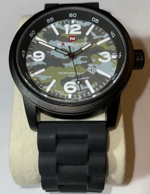 Naviforce NF9080, Camouflage dial Silicone-rubber strap Bracelet, Date, Works - Image 1 of 4