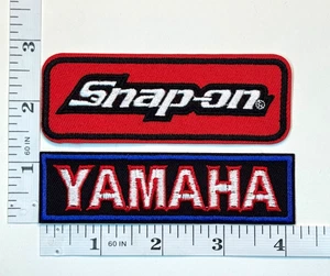 Embroidered 2-Patch Set - Iron-on - Racing - Motorcycles - Yamaha - Snap-on - Picture 1 of 1