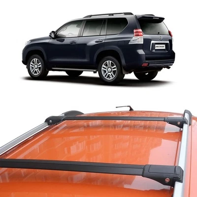 Barras transversales de techo negras para Toyota Land Cruiser Prado J150 2010-2023 Foto 1 de 4