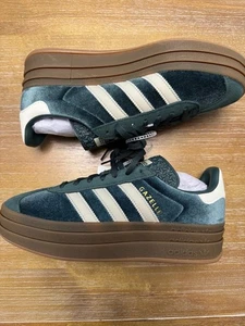 NEW Women's Adidas Gazelle Bold Mineral Green Velvet W - IG4391 Sz 8 - Picture 1 of 8