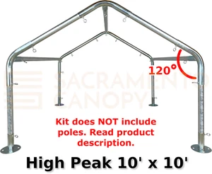 *NUR BESCHLÄGE* 1" HIGH PEAK Baldachin Beschläge Kits, Wohnmobil/Boot Carport & Gewächshaus - Bild 1 von 33
