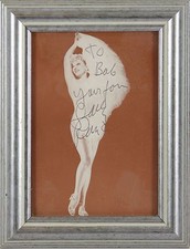 O2-036. AUTOGRAPH ORIGINAL BALLERINA SALLY RAND. 30 YEARS.