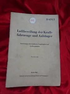 altes originales Büchlein DIN A 5 Luftbereifung der Kraftfahrzeuge und Anhänger - Bild 1 von 5