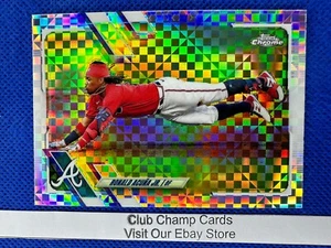 2021 #50 Ronald Acuna Jr Topps Chrome Baseball X-Fractor Atlanta Braves - Picture 1 of 2