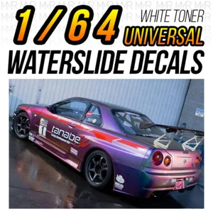 Calcomanías universales de tobogán acuático con tóner blanco personalizado GTR TANABE escala 1/64 para caliente - Imagen 1 de 5