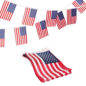 American Flag String banner for Outside Decor 36' 40 flags 4th of July - Picture 1 of 4