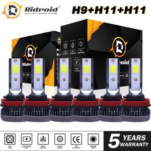 Kit combinado de 6 faros LED para Nissan Altima 2007-18 alto/lo + bombillas antiniebla blanco - Imagen 1 de 12