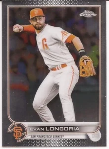 2022 TOPPS CHROME BASE SET -  # 54 - EVAN LONGORIA - SAN FRANCISCO GIANTS - Picture 1 of 1
