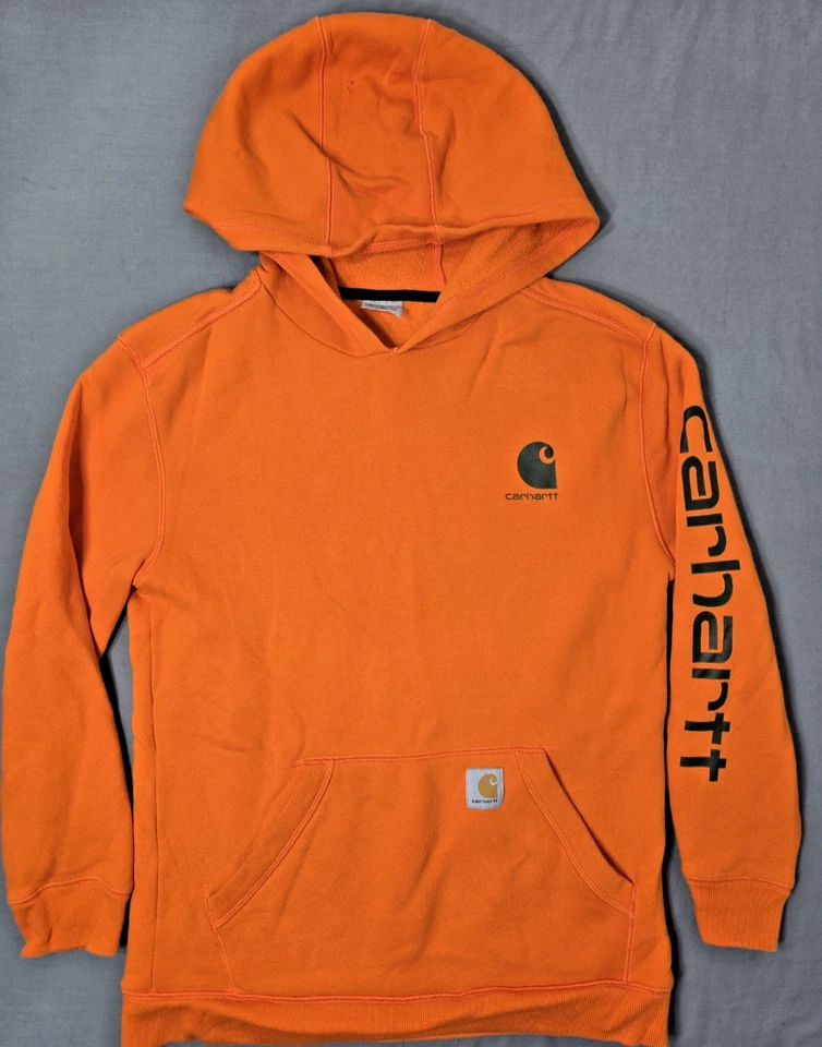 Carhartt Sudadera con Capucha Juvenil Grande 14-16 Adulto Pequeño Blaze Naranja Hechizo Peso Medio Foto 1 de 4