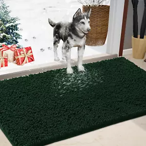 Absorbent Outdoor Doormat 36" X 24", Washable Muddy Door Mats for Dog Non Slip - Picture 1 of 9