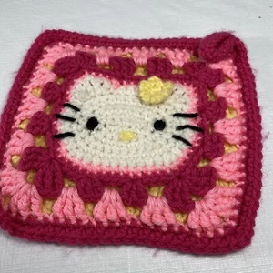 Hello Kitty hausgemachte gehäkelte Küche rosa Topflappen Ofen - Bild 1 von 6