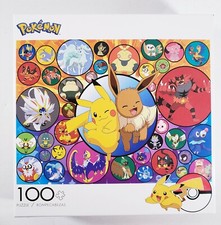 2019 Buffalo Games: Nintendo POKEMON Pikachu Eevee 100 pcs Puzzle - BRAND NEW