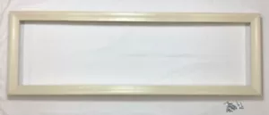 Almond Garage Door Window Kit Amar Long Panel Interior Ext Frame Insert No Glass - Picture 1 of 16