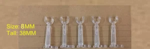 Soporte de tubo de letrero de neón tamaño 8 mm y alto 38 mm/accesorio de soporte/soporte de tubo cantidad 10 - Imagen 1 de 1