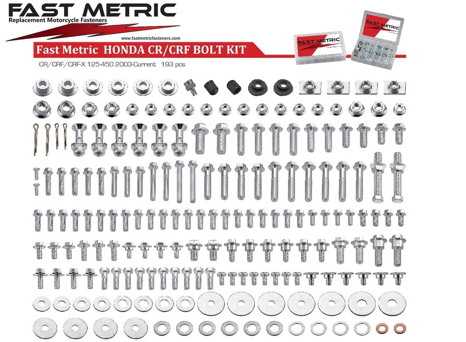 Kit de herrajes HONDA CR CRF 191 piezas CRF250R CRF450R CR85 CR125 CR250 CR500 Foto 1 de 4