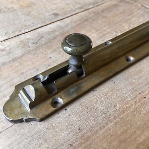 Antique Brass Victorian Door Bolt Lock Latch Reclaimed Furniture 9 1/2”
