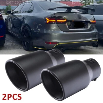 2X Exhaust Pipe Tip Rear Tail Throat Muffler Tailpipe For Volkswagen Jetta Sedan Foto 1 de 4