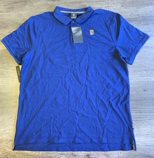 Nike Tennis Slim Fit Blue Polo Men's X-Large