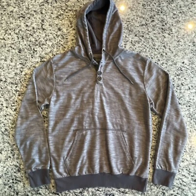 DIKOTOMY & CO Sudadera con Capucha Pullover Tres Botones Hombres Talla Mediana Gris Cálida Camisa 519 Foto 1 de 4