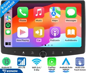 Eonon UA13SK Plus 2DIN Android 13 6+64 10.1" QLED Car Stereo Wireless CarPlay 4G - Picture 1 of 20