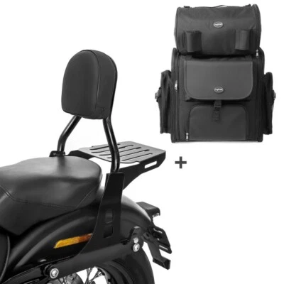 Sissybar CL + Hecktasche für Chopper / Custombikes 09-17, Low Rider S schwarz - Bild 1 von 4